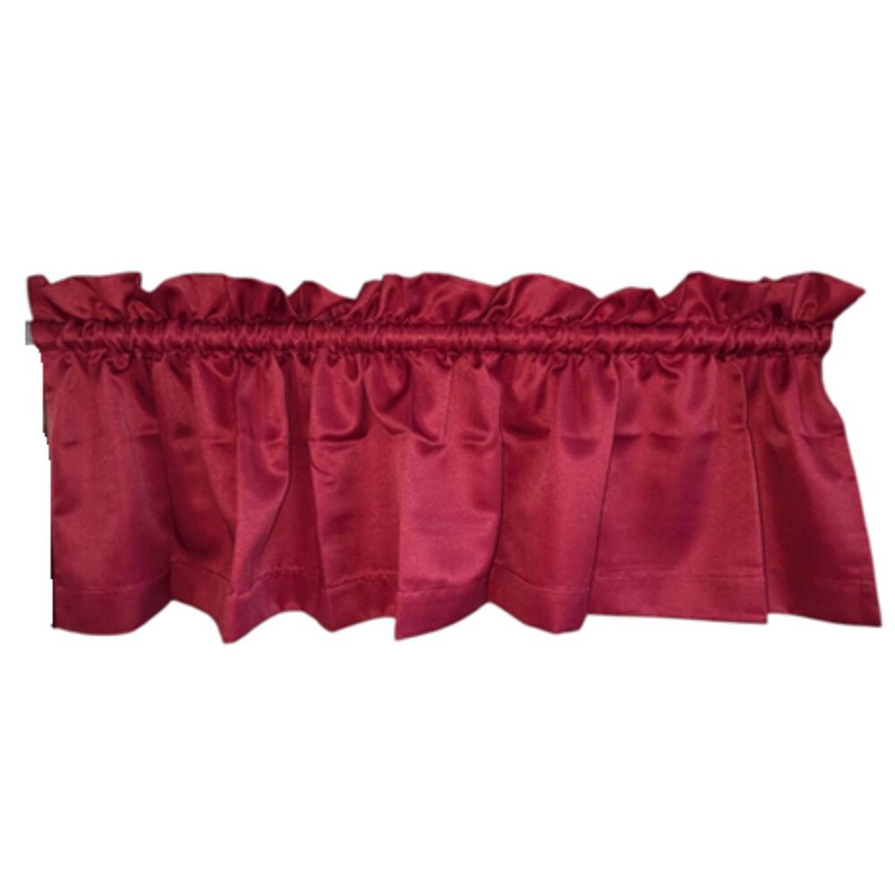 Vintage 60" Solid Wine Burgundy Window Valance Drapes Curtain Drapery Kmart